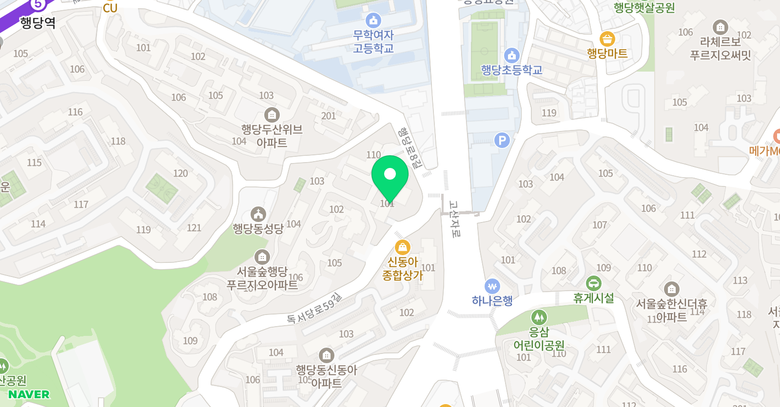 YBM잉글루 행당 제1캠퍼스 위치