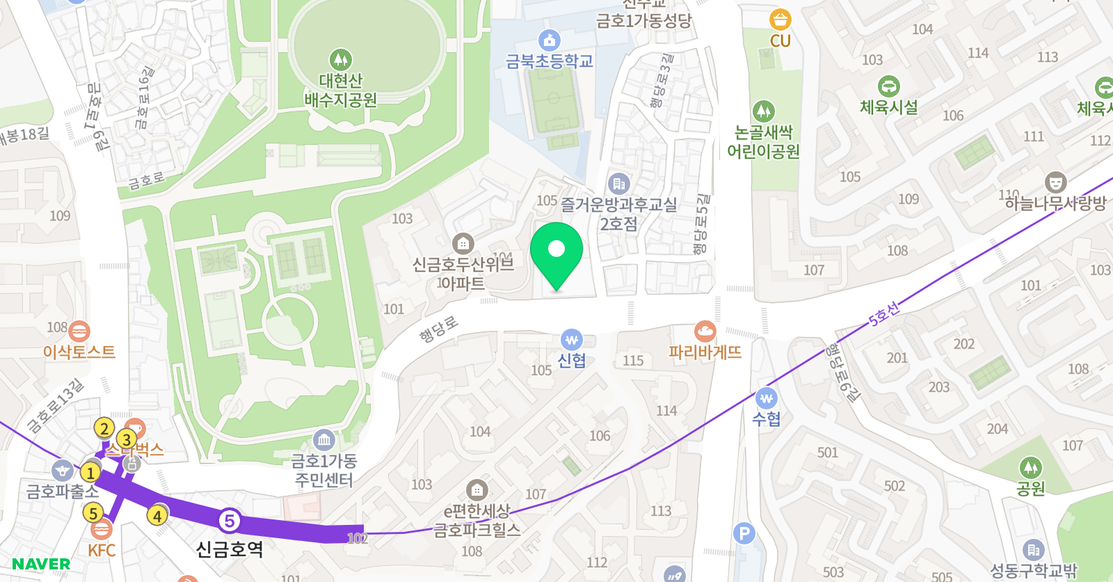 에이프릴 어학원 중구성동캠퍼스 위치