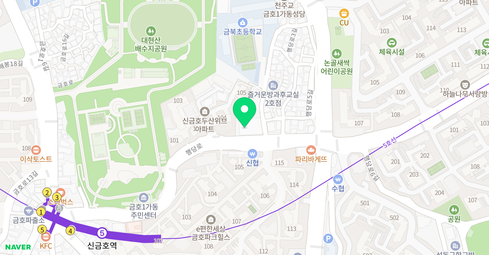 청담어학원 성동 브랜치 위치