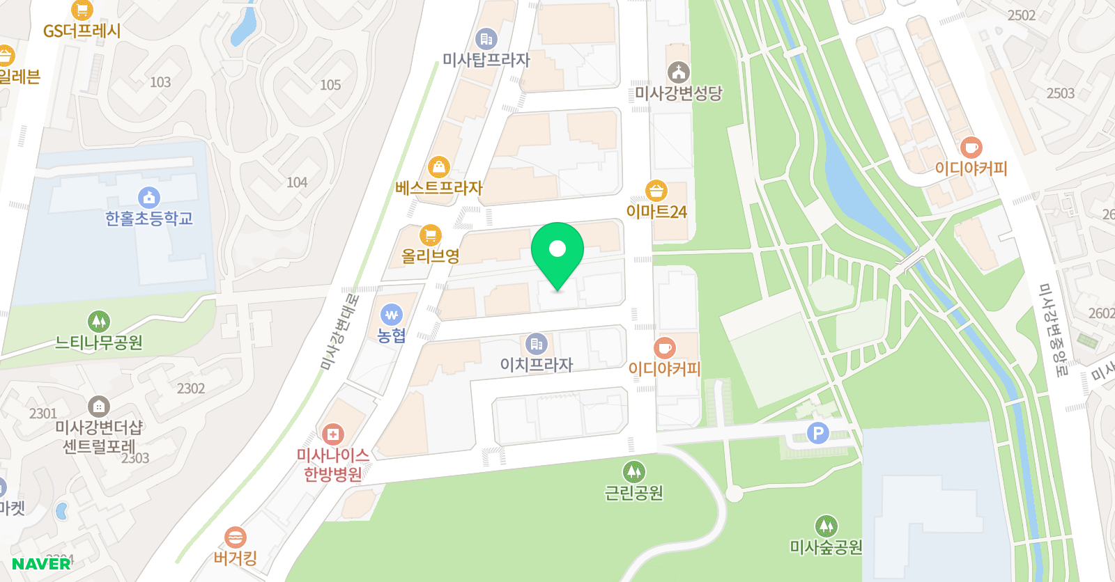 미사청아 중국어 위치