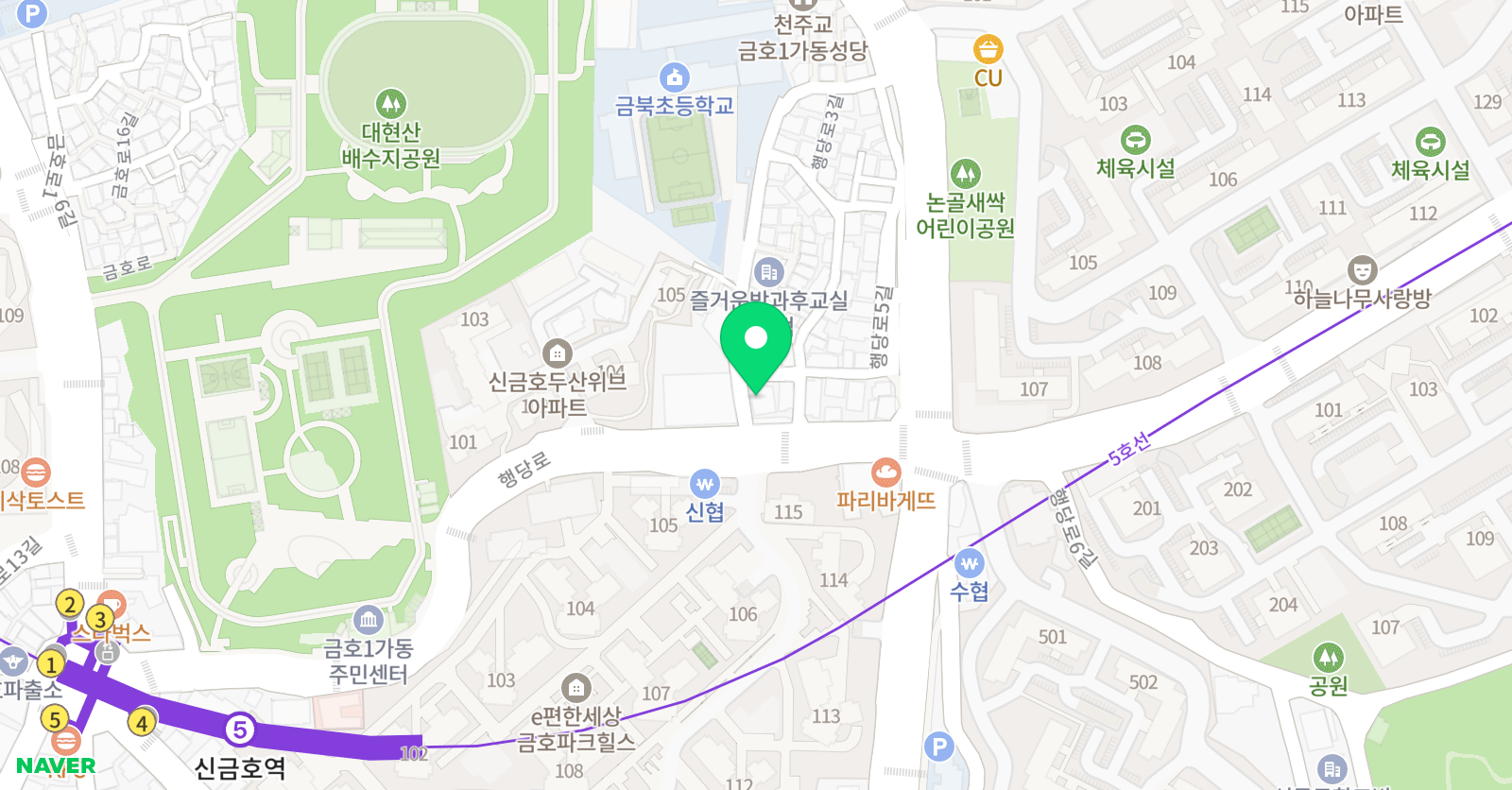용인대탑클래스 태권도장 위치