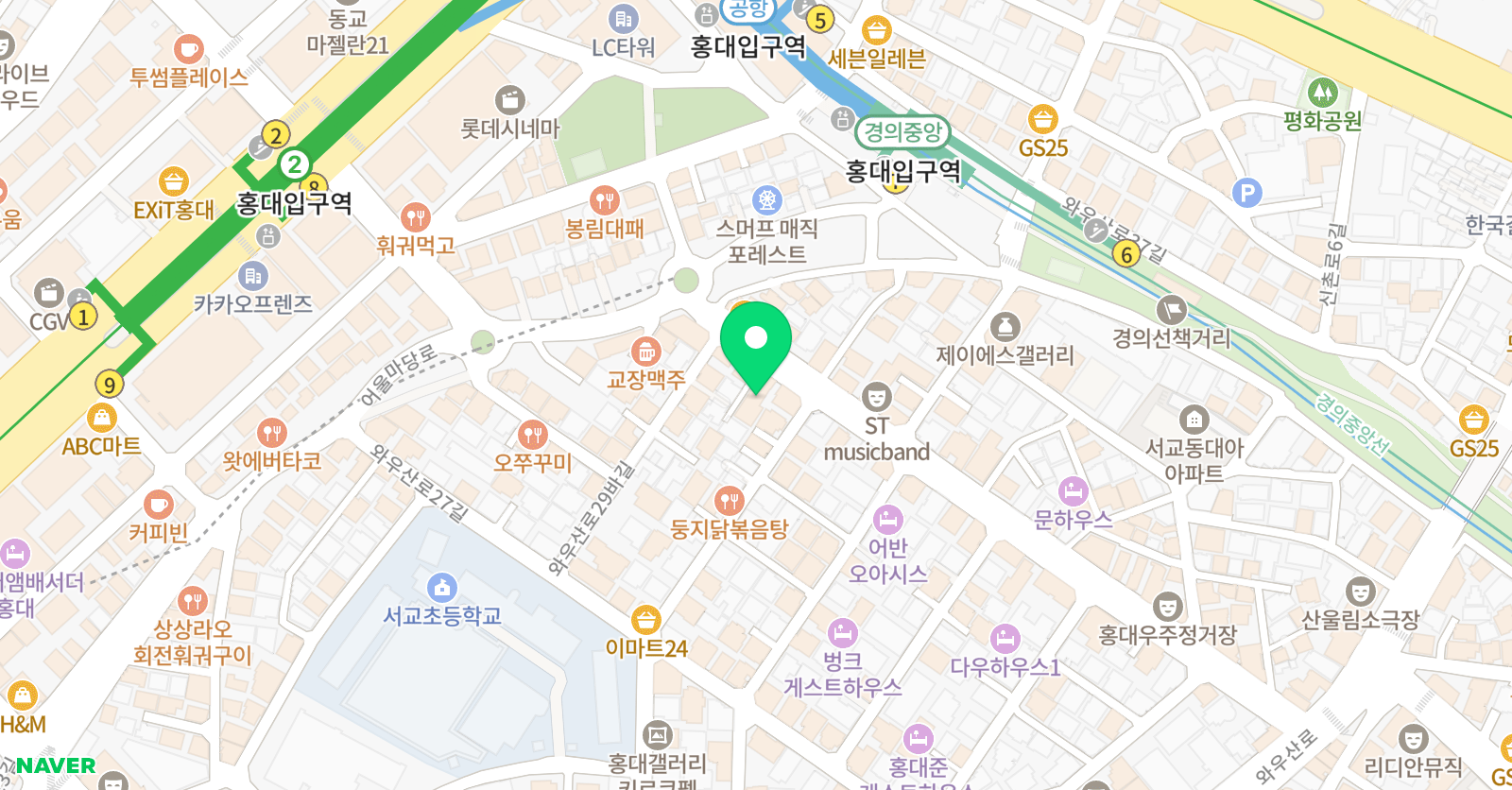 엠플러스 실용음악학원 위치