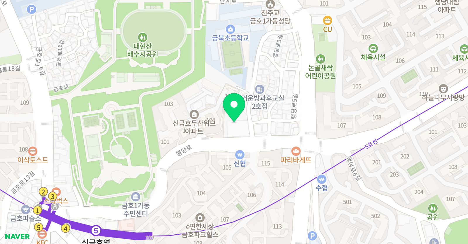 아담리즈 수학 성동직영센터 위치