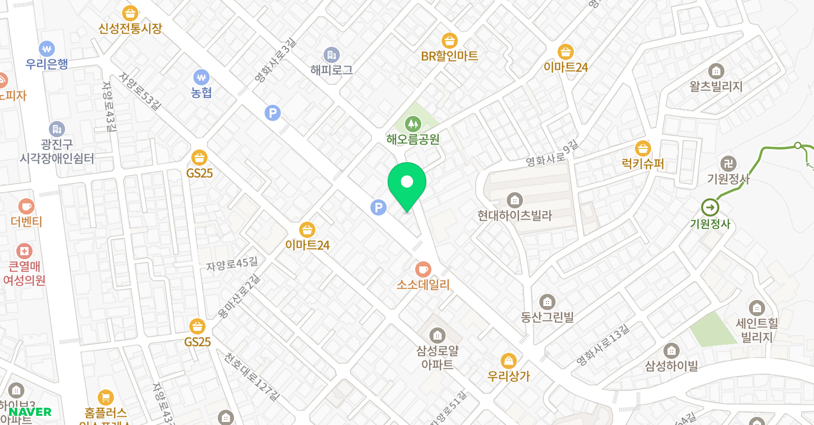 해오름미술 에꼴드에땅네트웍스 위치