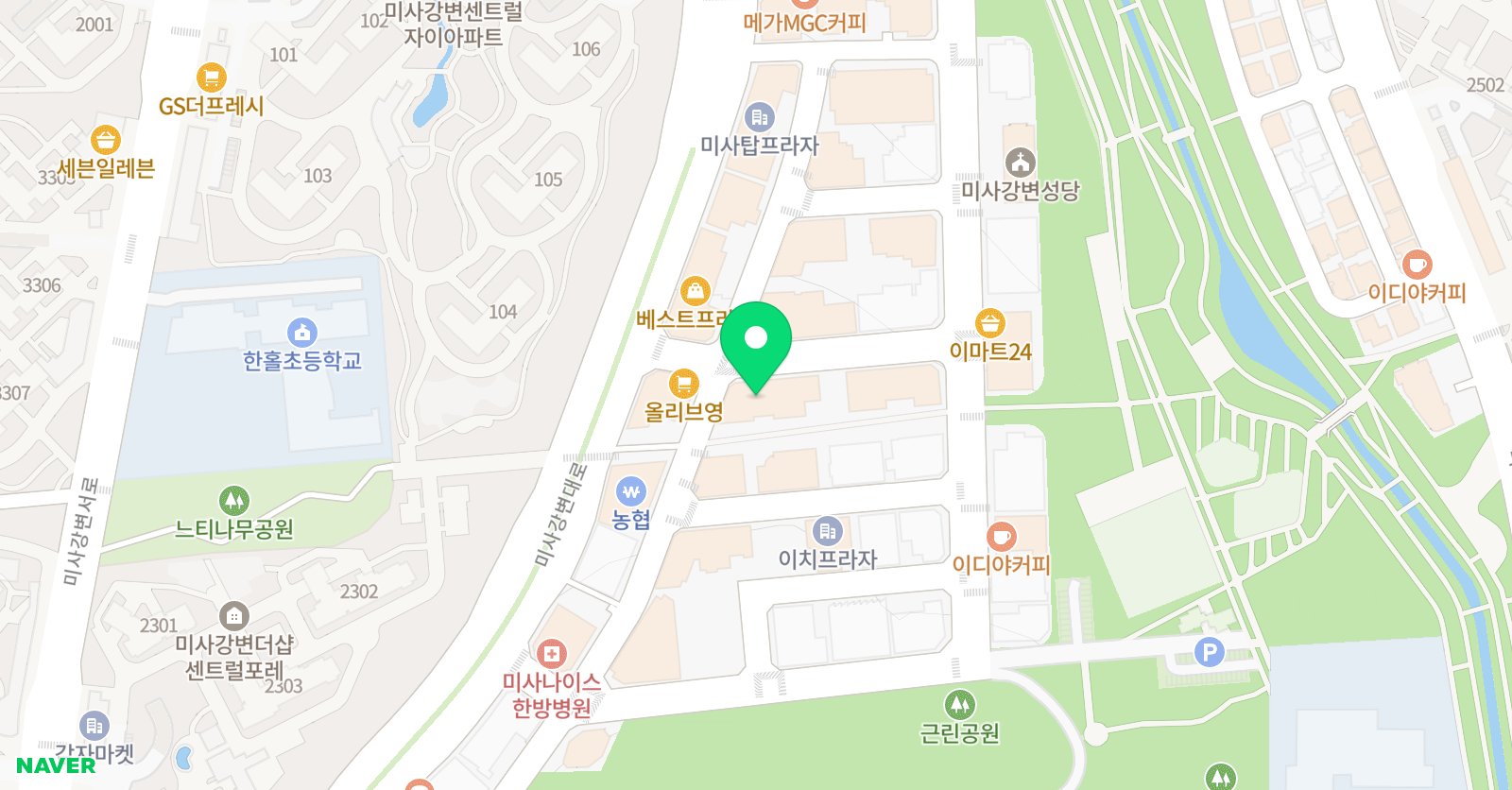 써밋 댄스보컬학원 위치