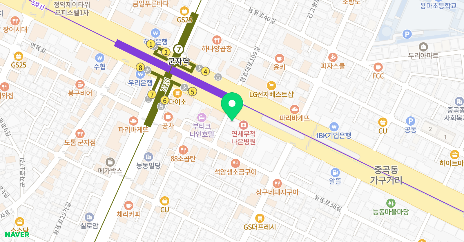 창조의아침 미술학원 광진캠퍼스 위치