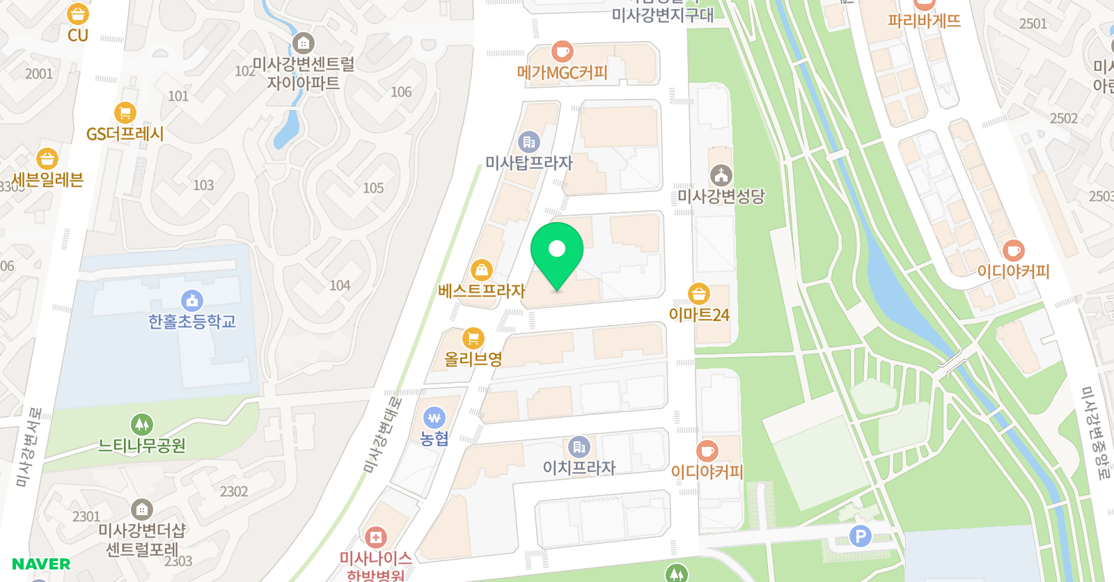 감성 수학학원 위치
