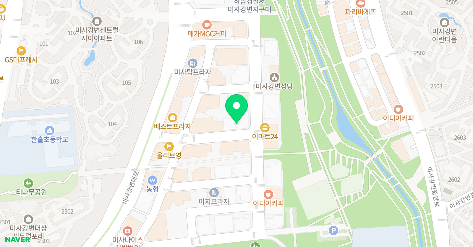 더착한 수학 미사 위치