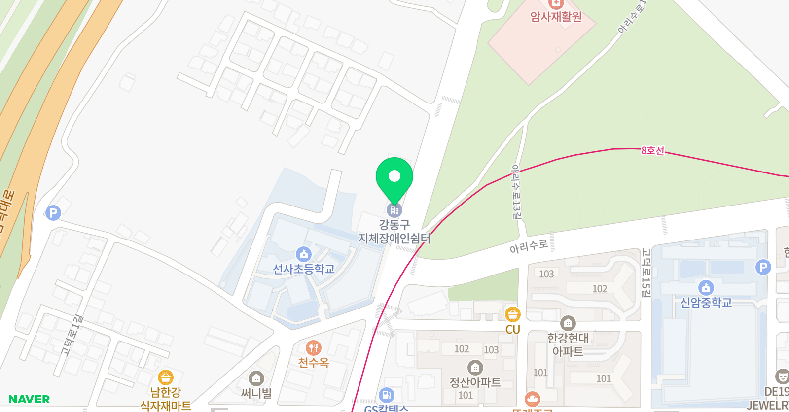 어센트 체대입시 강동하남점 위치
