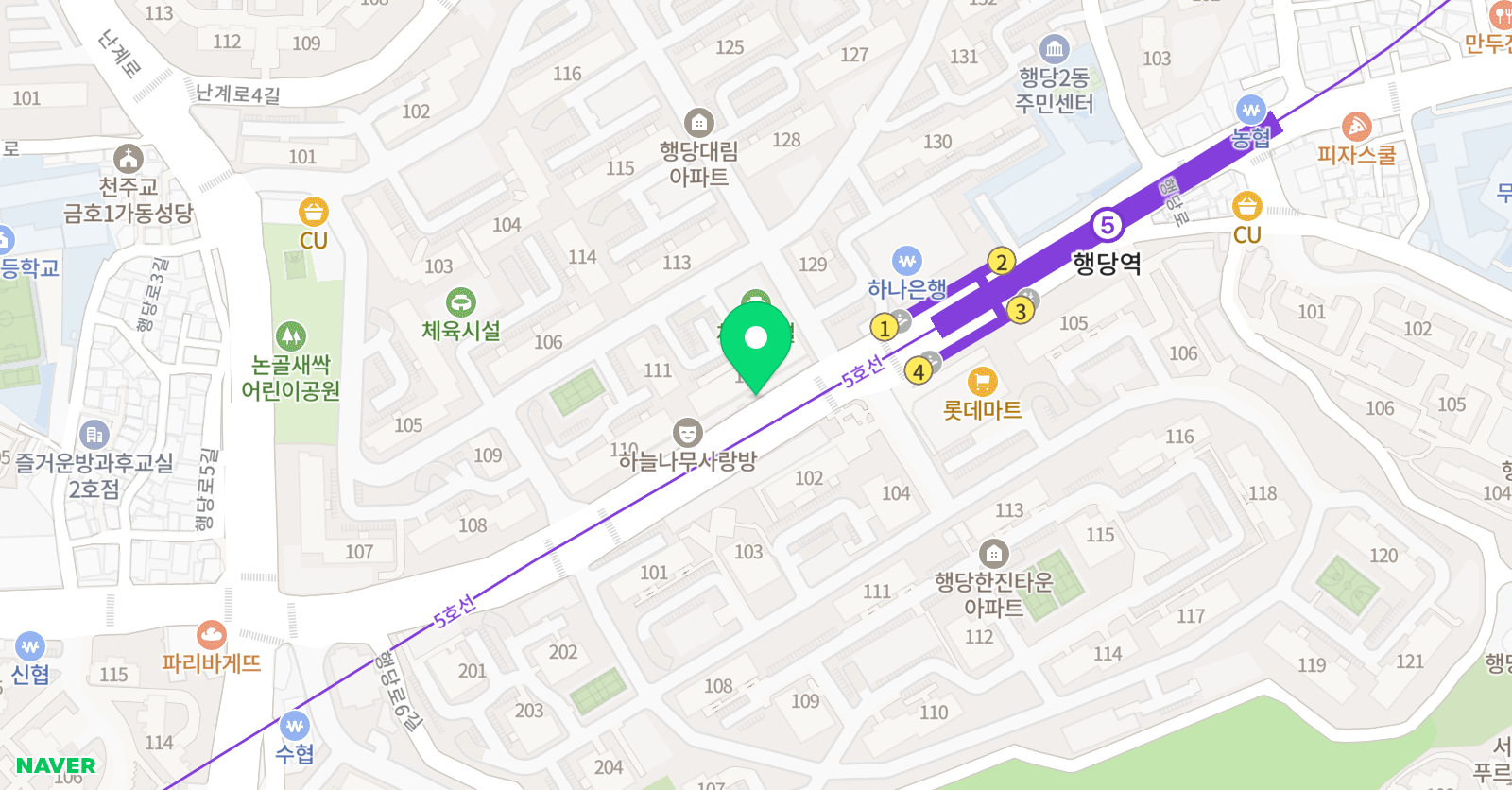 꿈나무 수학학원 위치