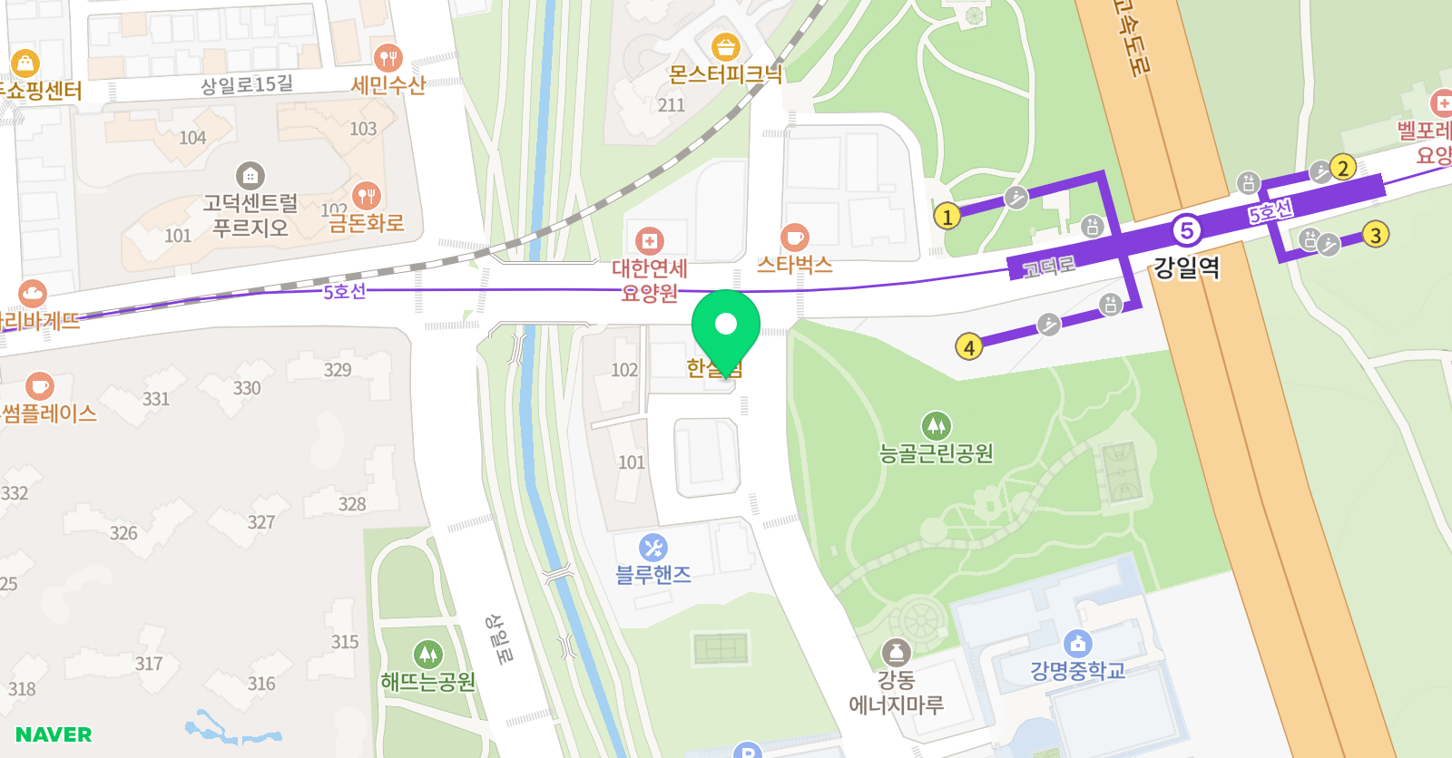 멘토 태권 키즈짐 위치