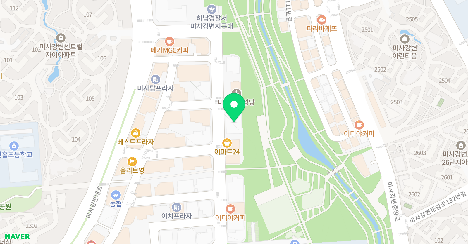 DYB최선 어학원 강동하남직영 위치
