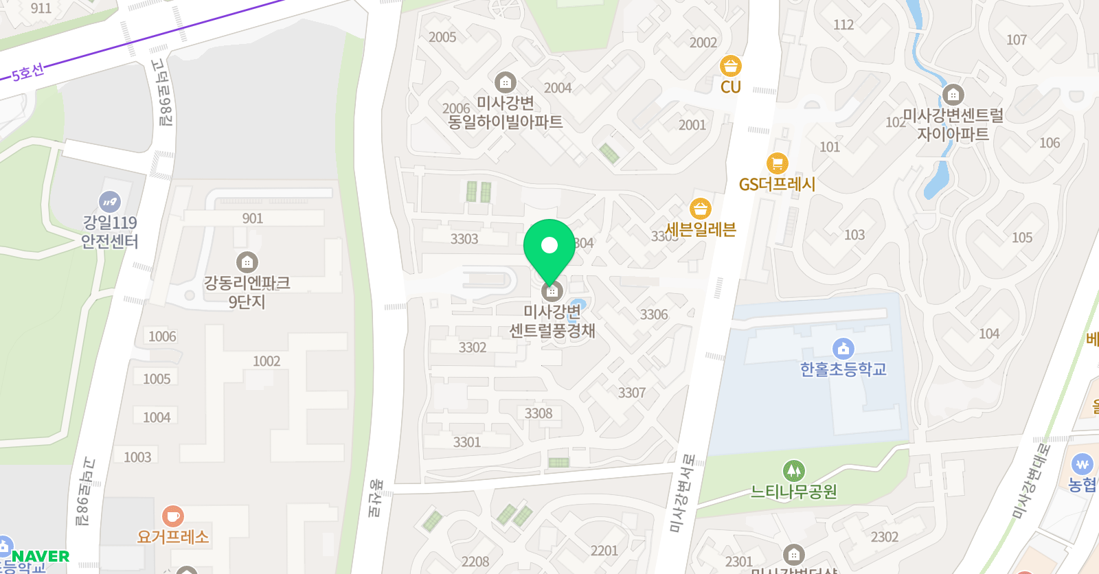 스마트해법영어 센트럴 풍경채점 위치