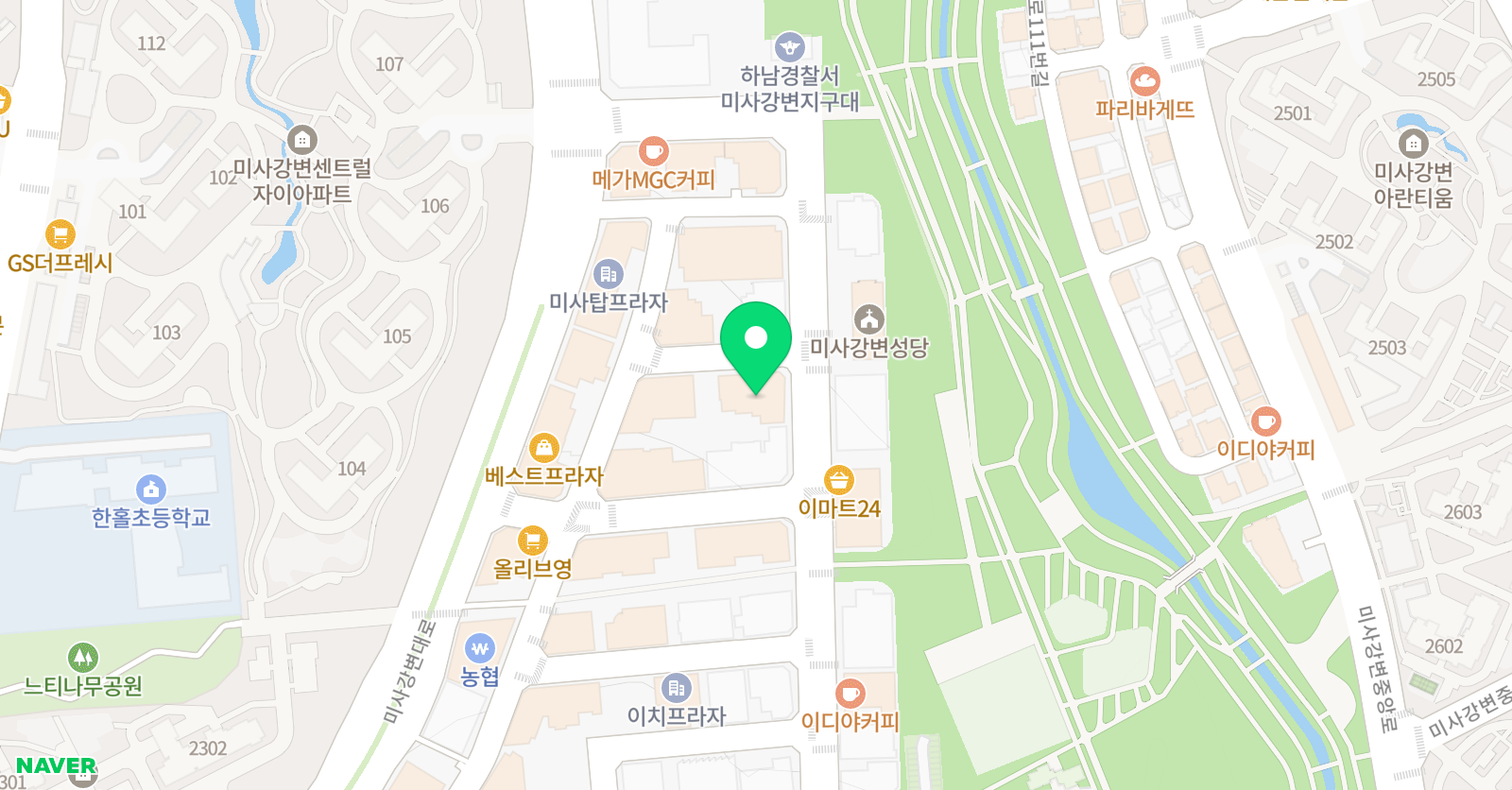 수학의힘 미사본원 위치