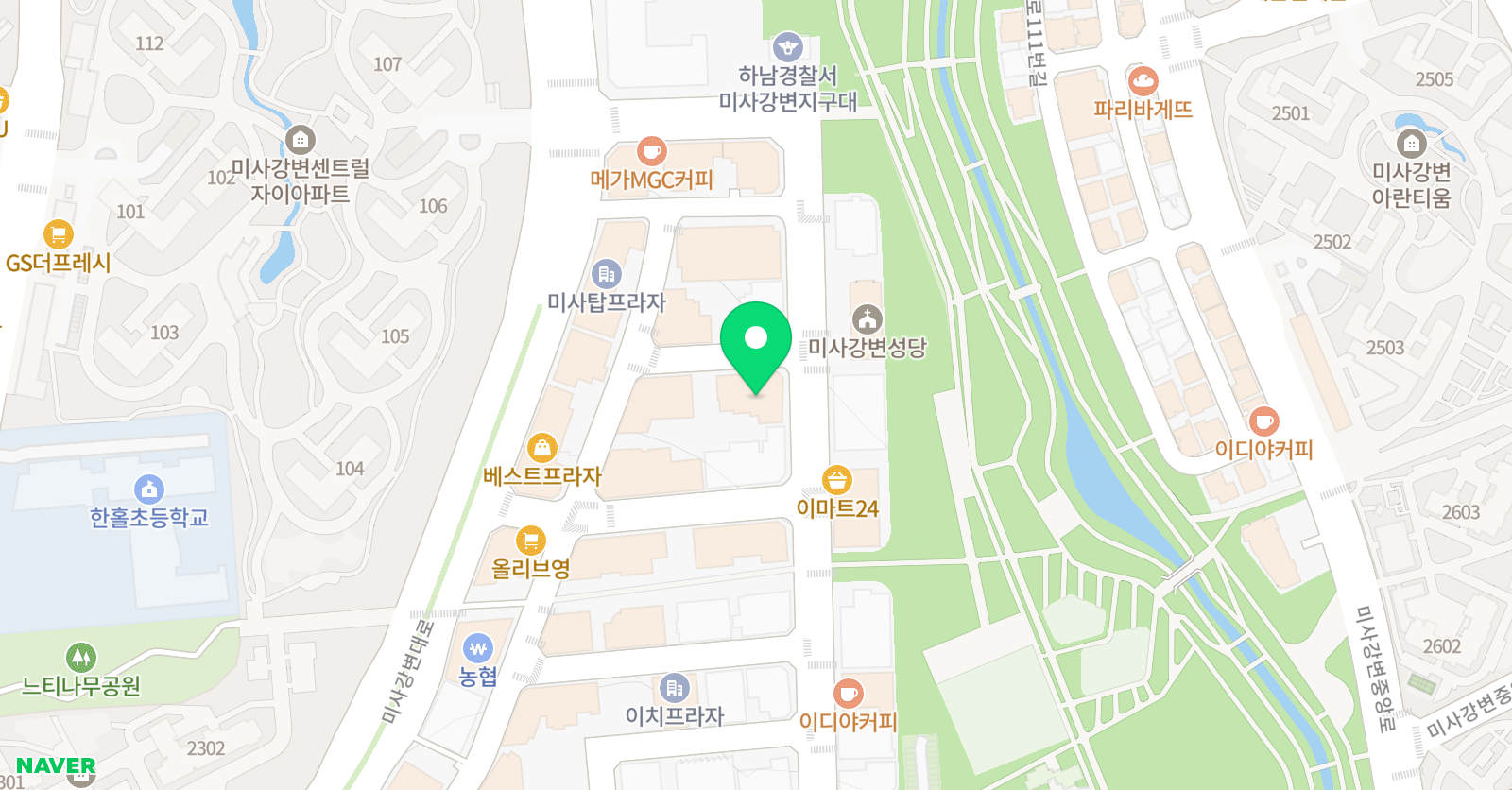 쿤스 미술학원 위치
