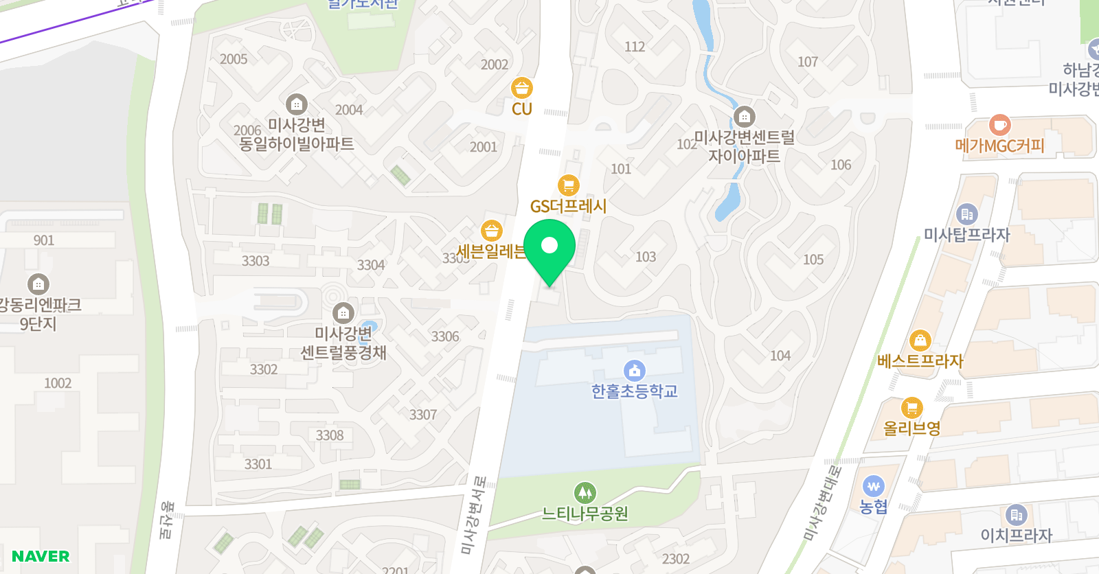 한홀 음악교습소 위치