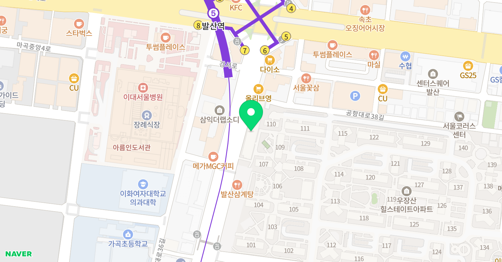 김종길 국어논술학원 강서관 위치