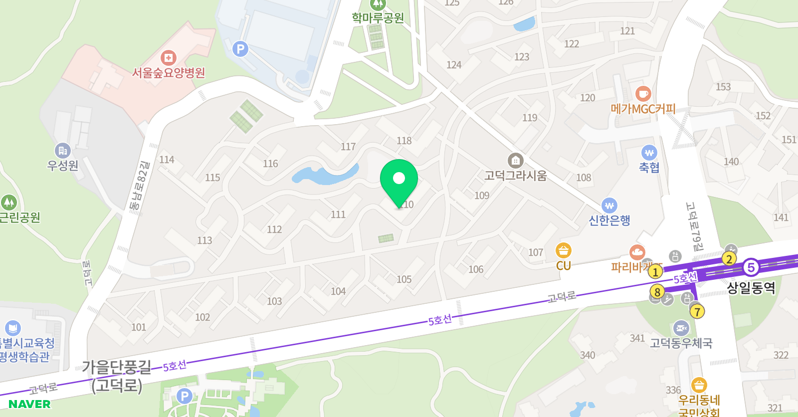 플레이팩토 교육원 고덕그라시움110동 위치