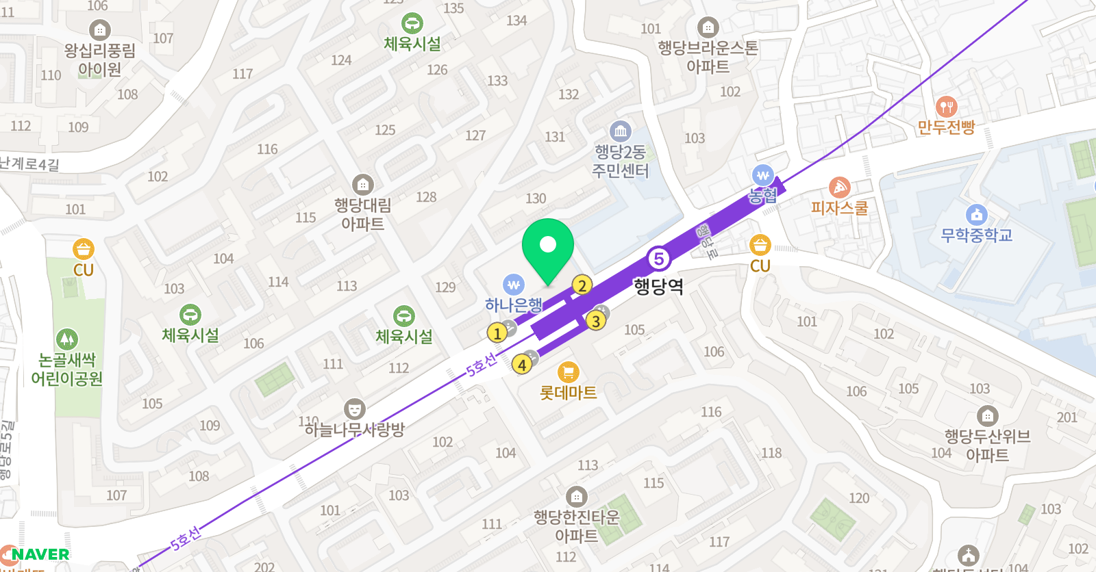 이챕터스 서울행당점 위치