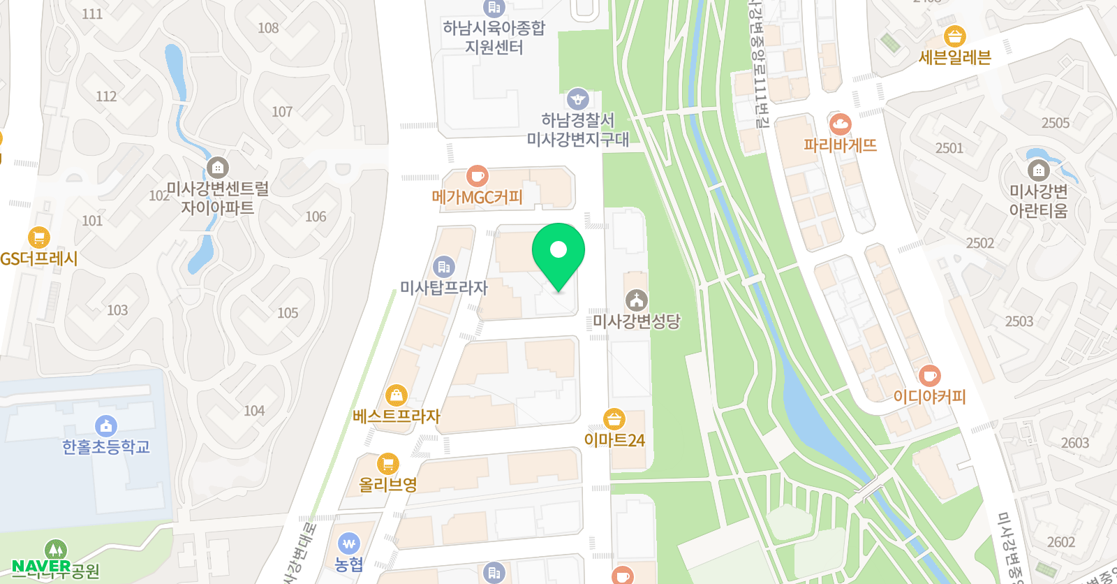 자라다남아 미술학원 하남미사원 위치