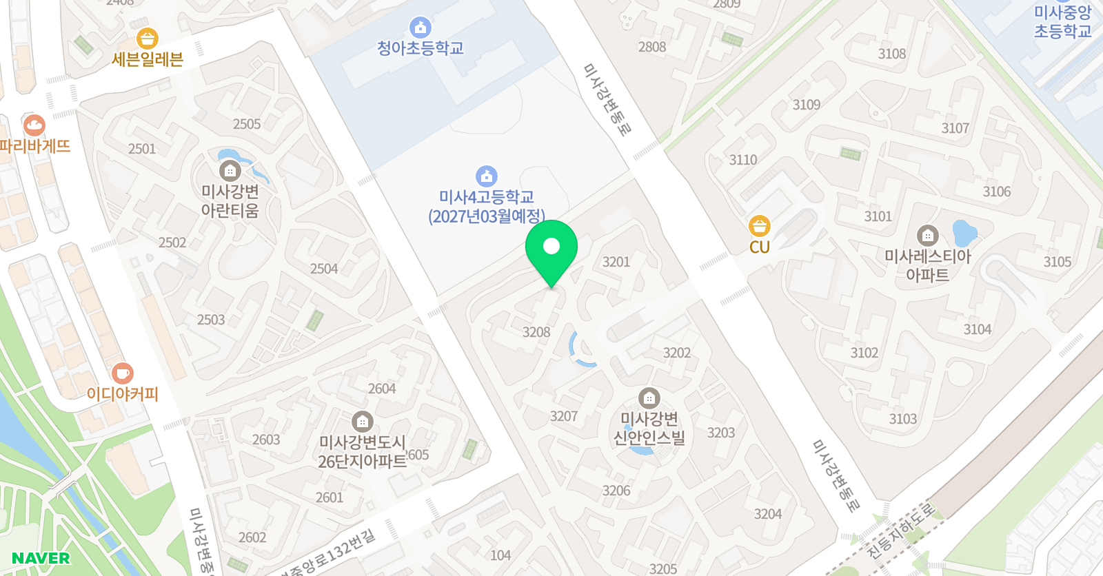 아소비 하남 미사32단지점 위치