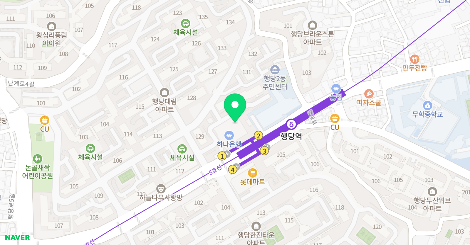 큐브레인 행당대림 큐브센터 위치