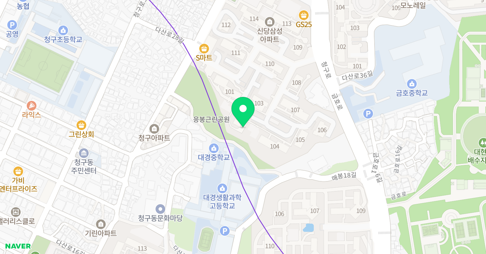 E&F 영어 위치