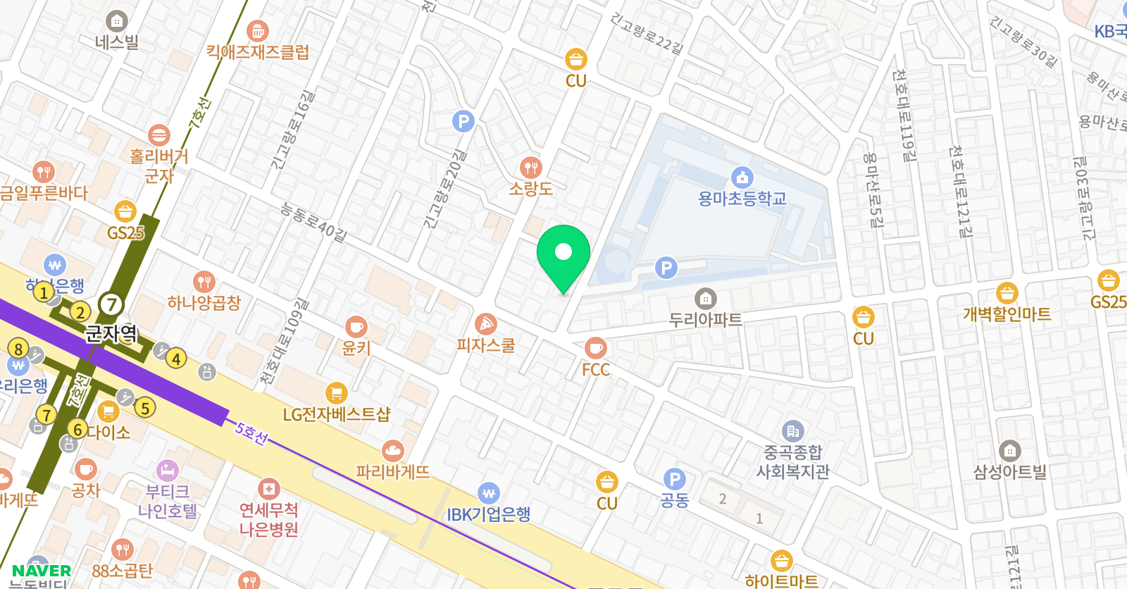 청담클루빌 보습학원 위치