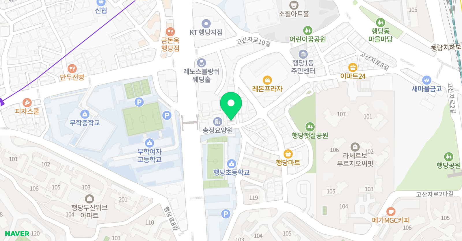 스마트해법 영어 행당교실점 위치