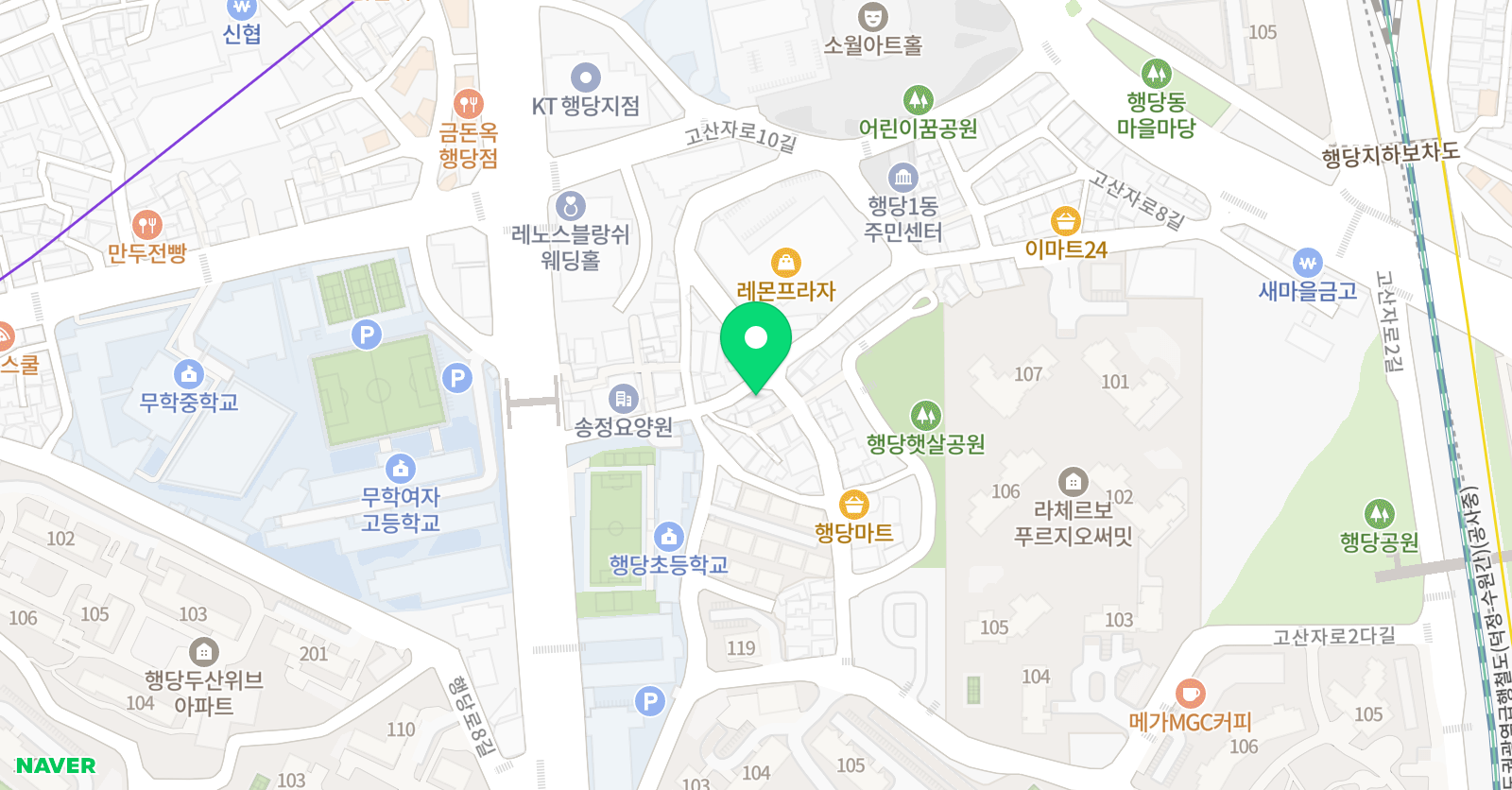 스마트해법 수학 행당초교점 위치