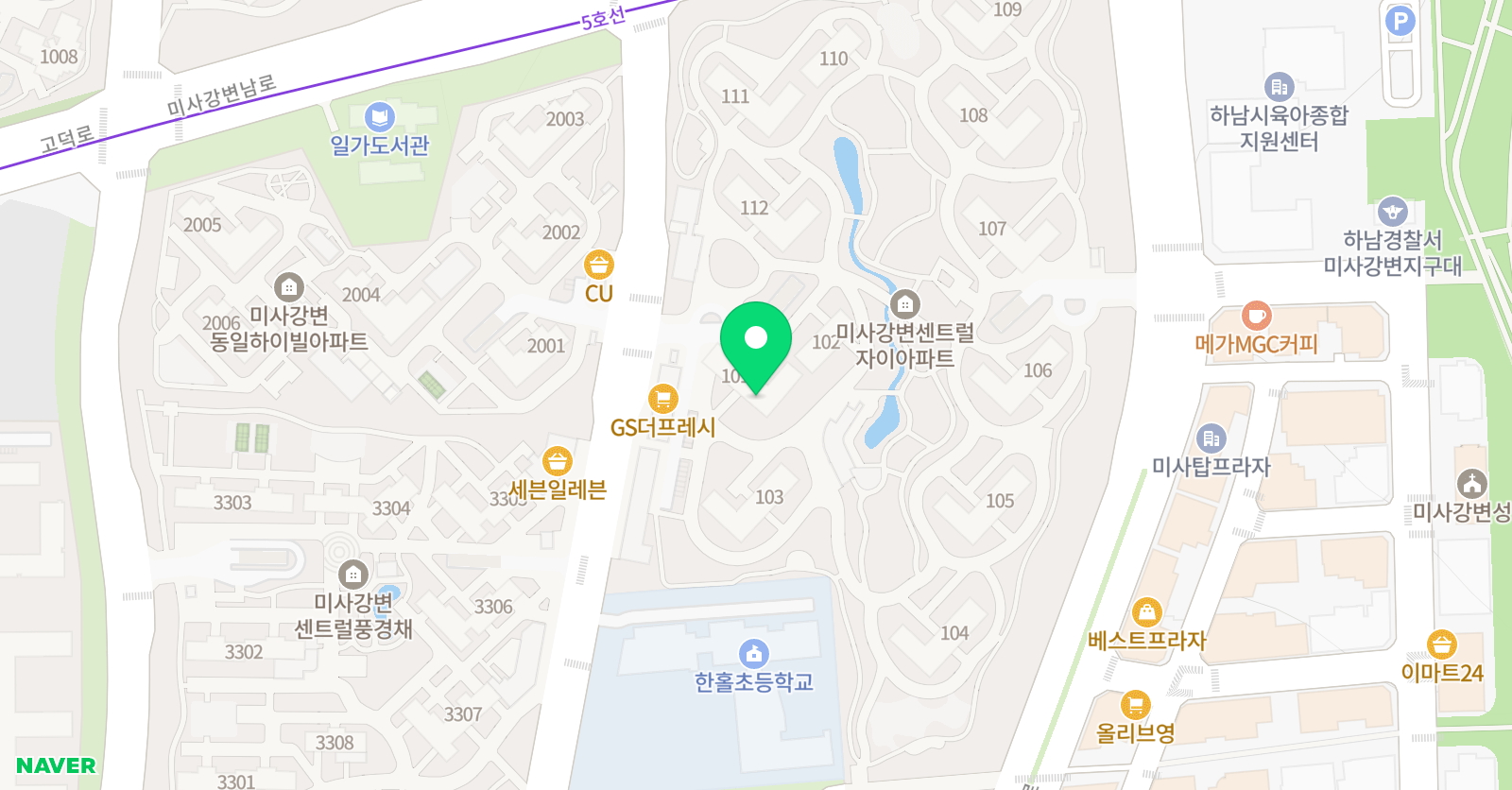 미사센트럴자이 수학 위치
