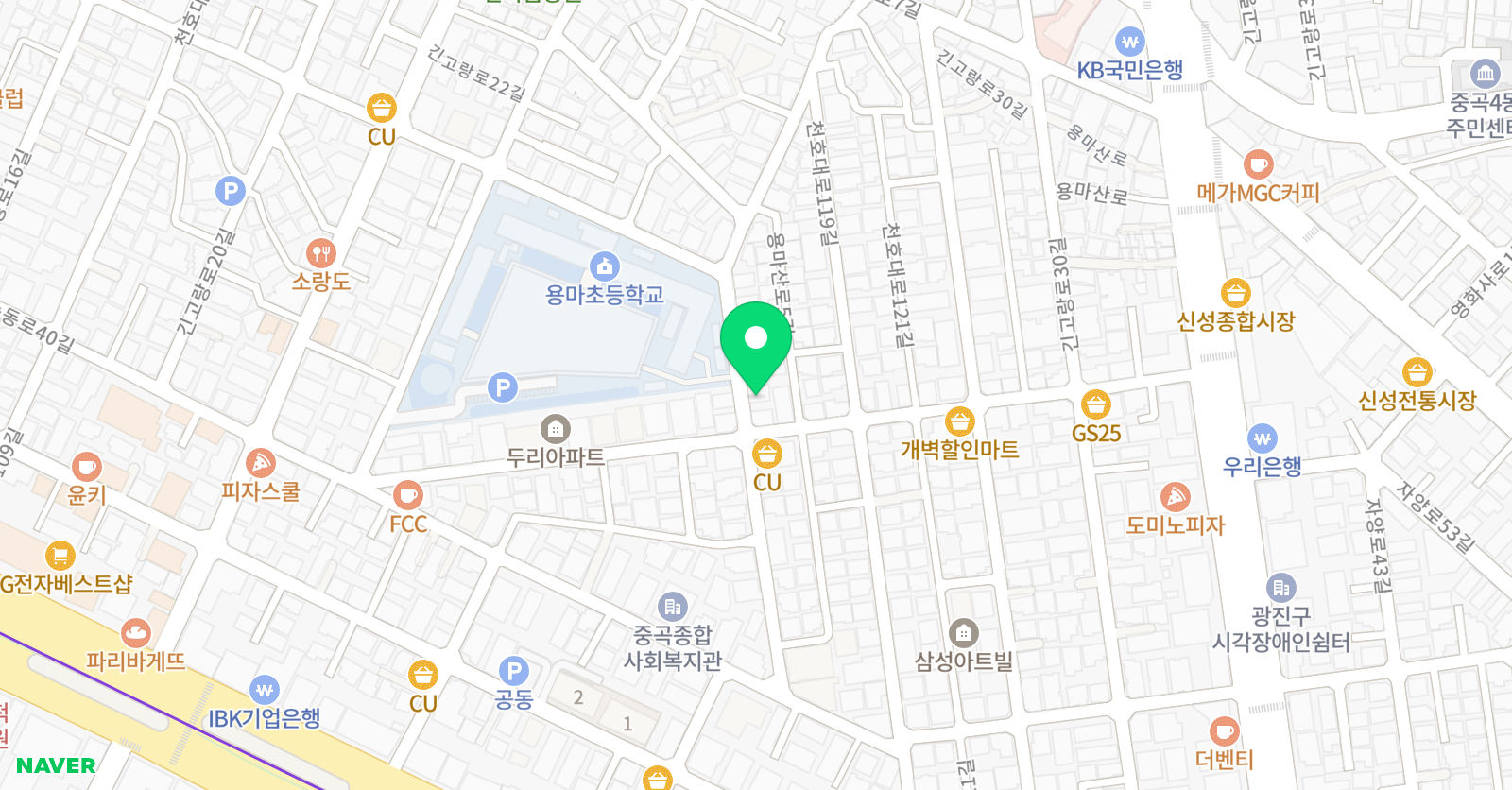 소리엘 피아노학원 위치