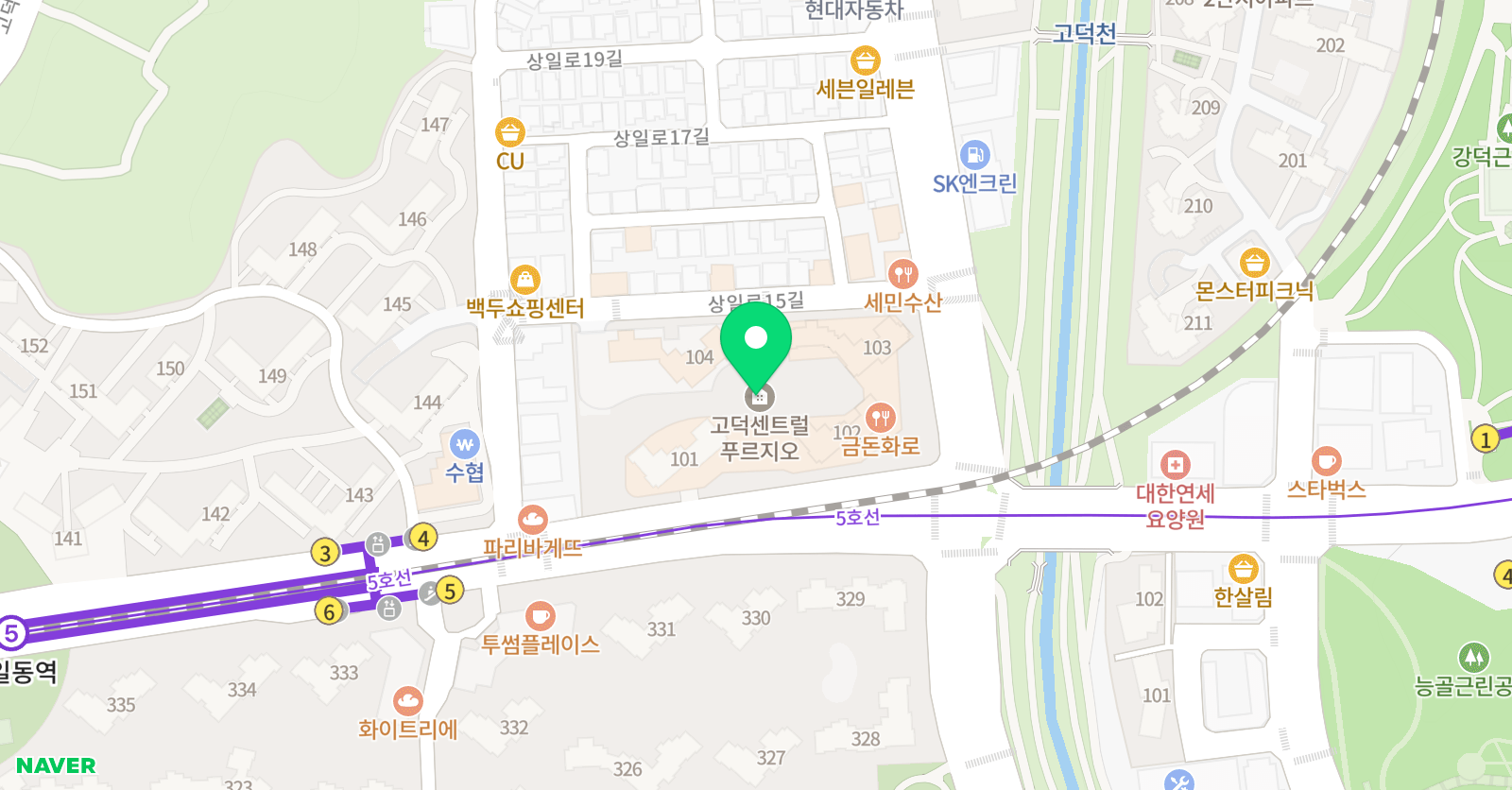 아트앤하트 고덕아르테온점 위치