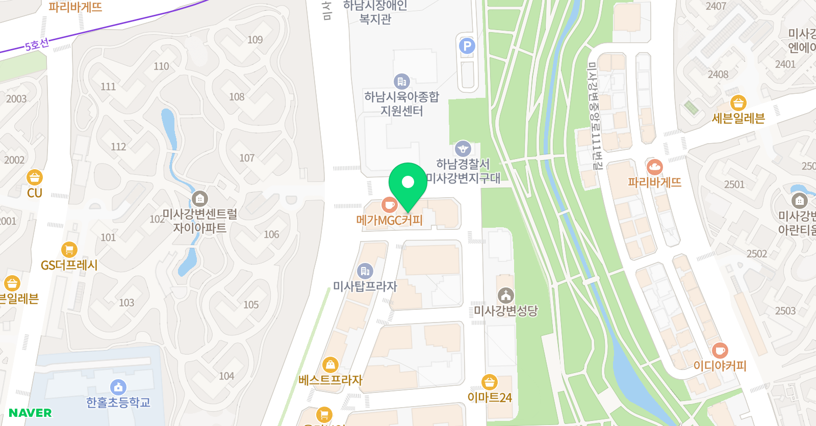 웅쌤 수학학원 위치