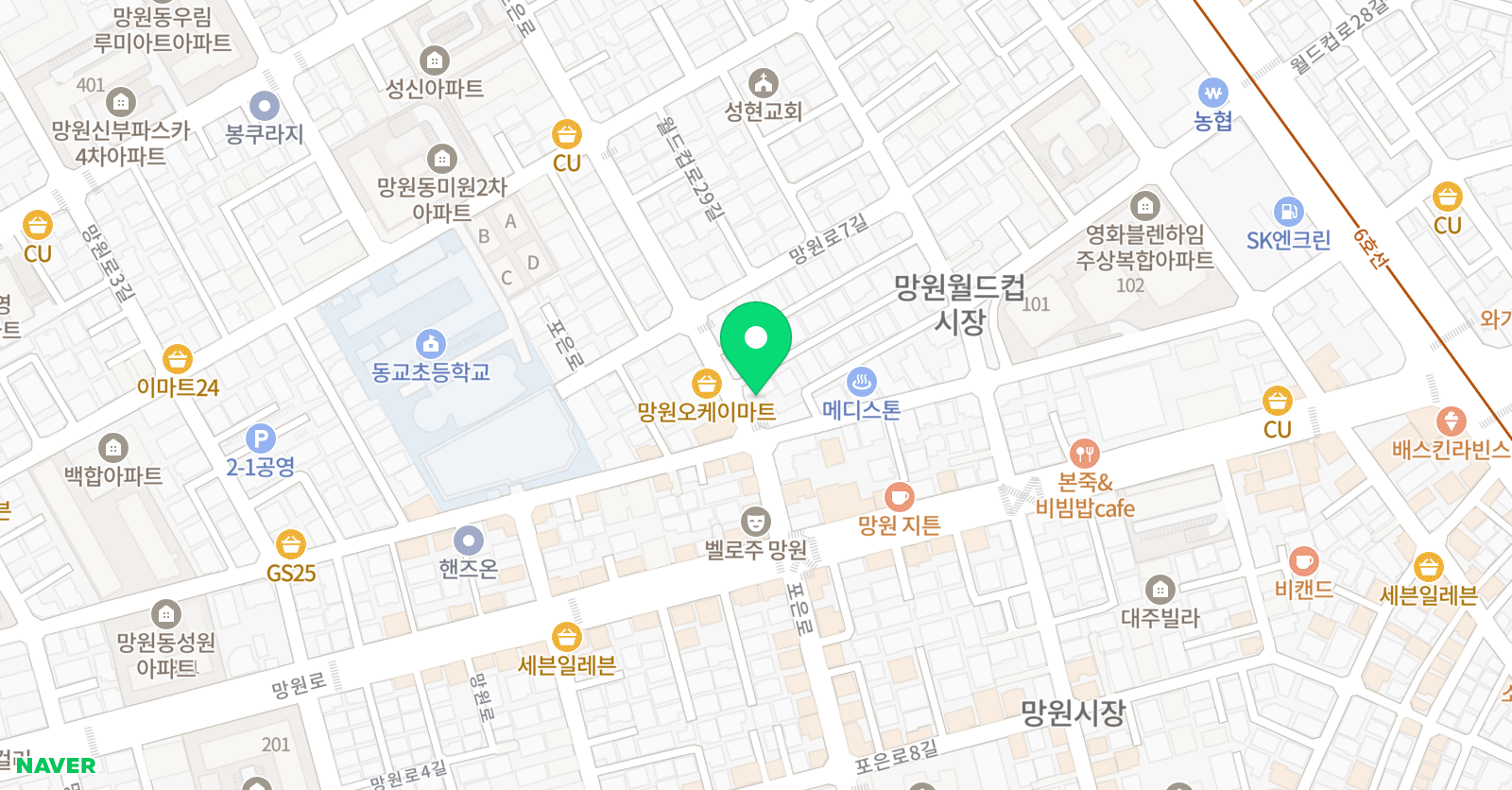 3030 영어학원 망원캠퍼스 위치