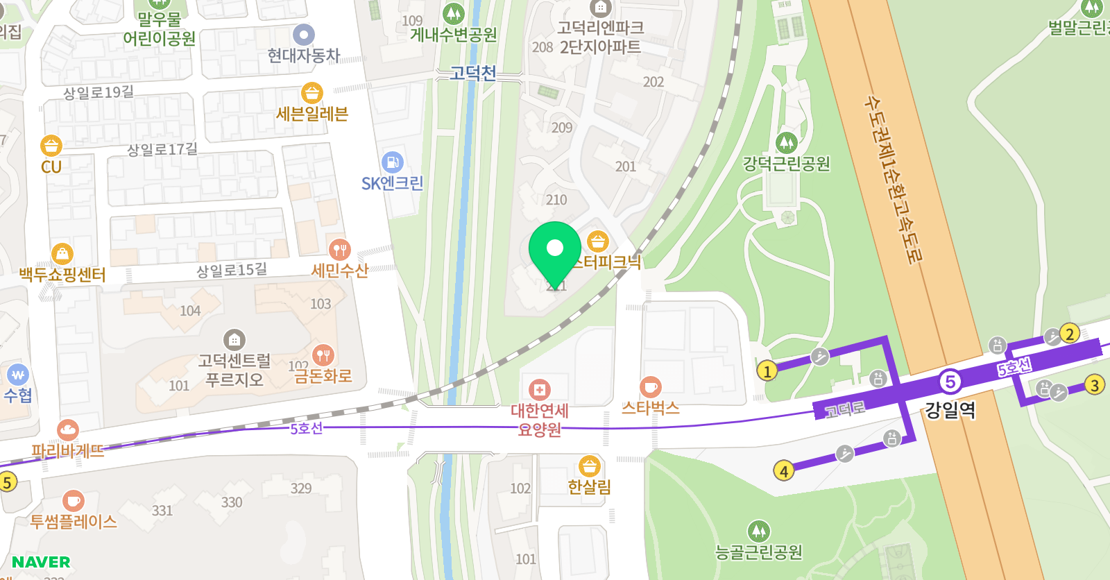 링키영어 고덕리엔파크애니점 위치