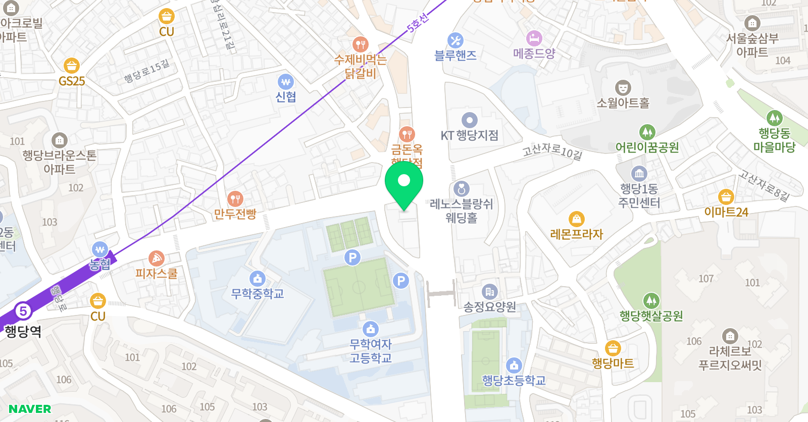에이원아카데미 학원 위치