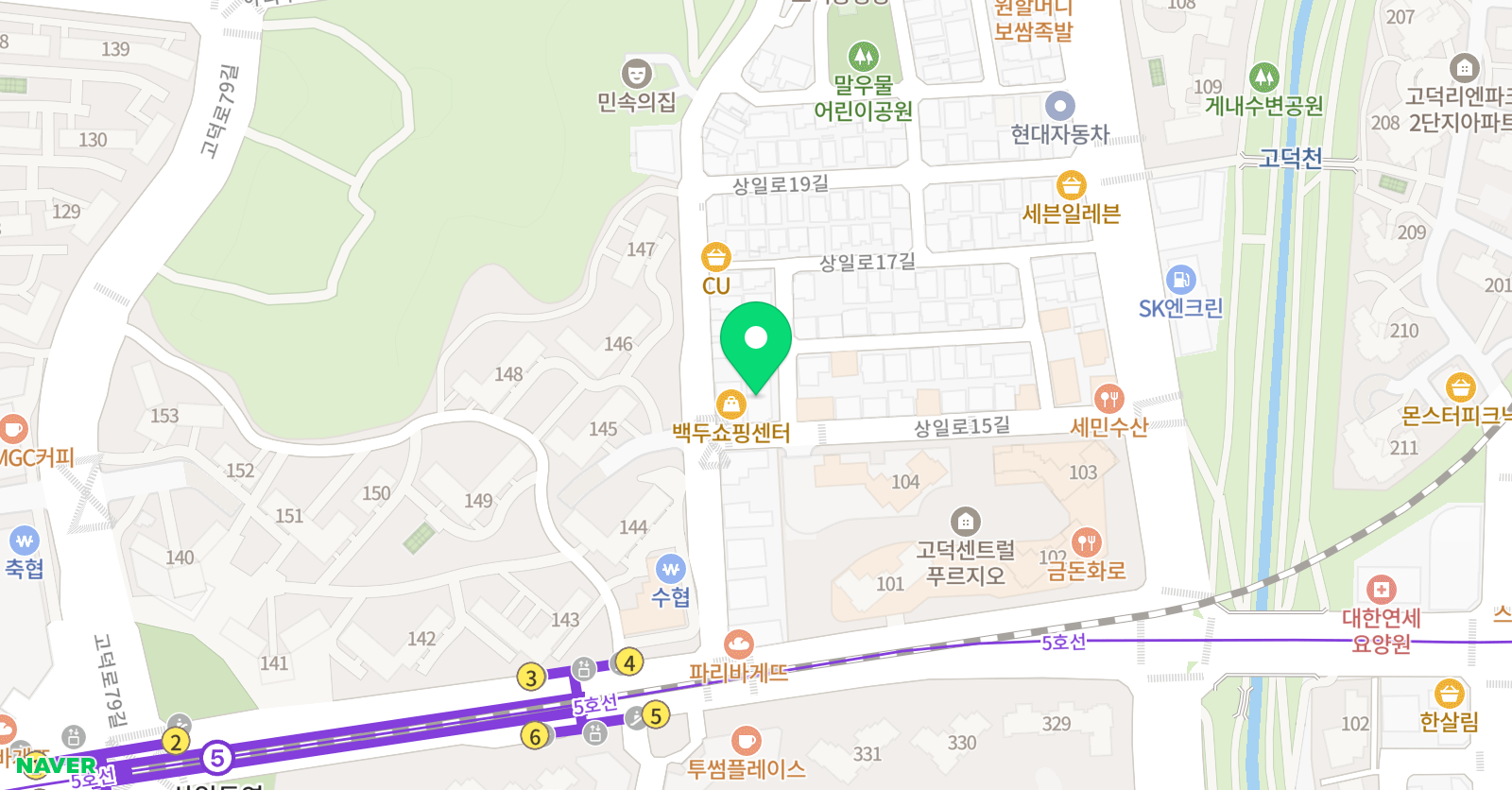 고일 태권도 고덕관 위치