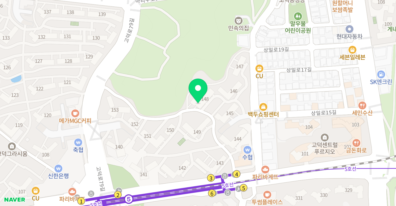 플레이팩토 고덕그라시움148동 위치