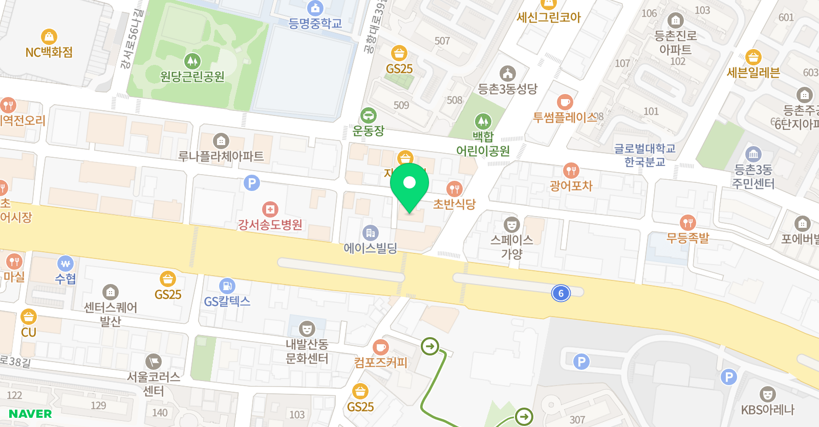 물아카데미댄스뮤직학원 위치