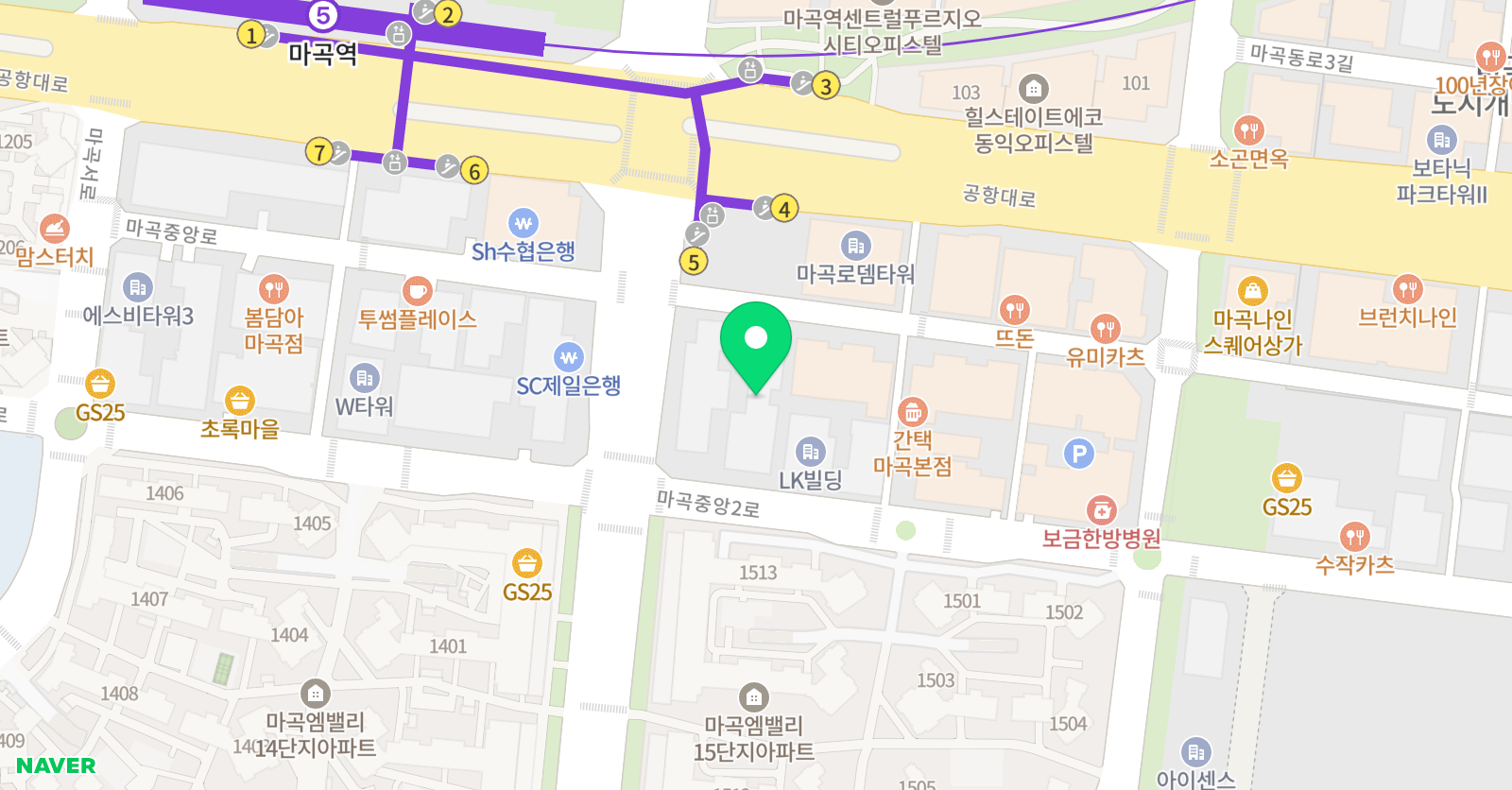 이레 무용학원 마곡점 위치