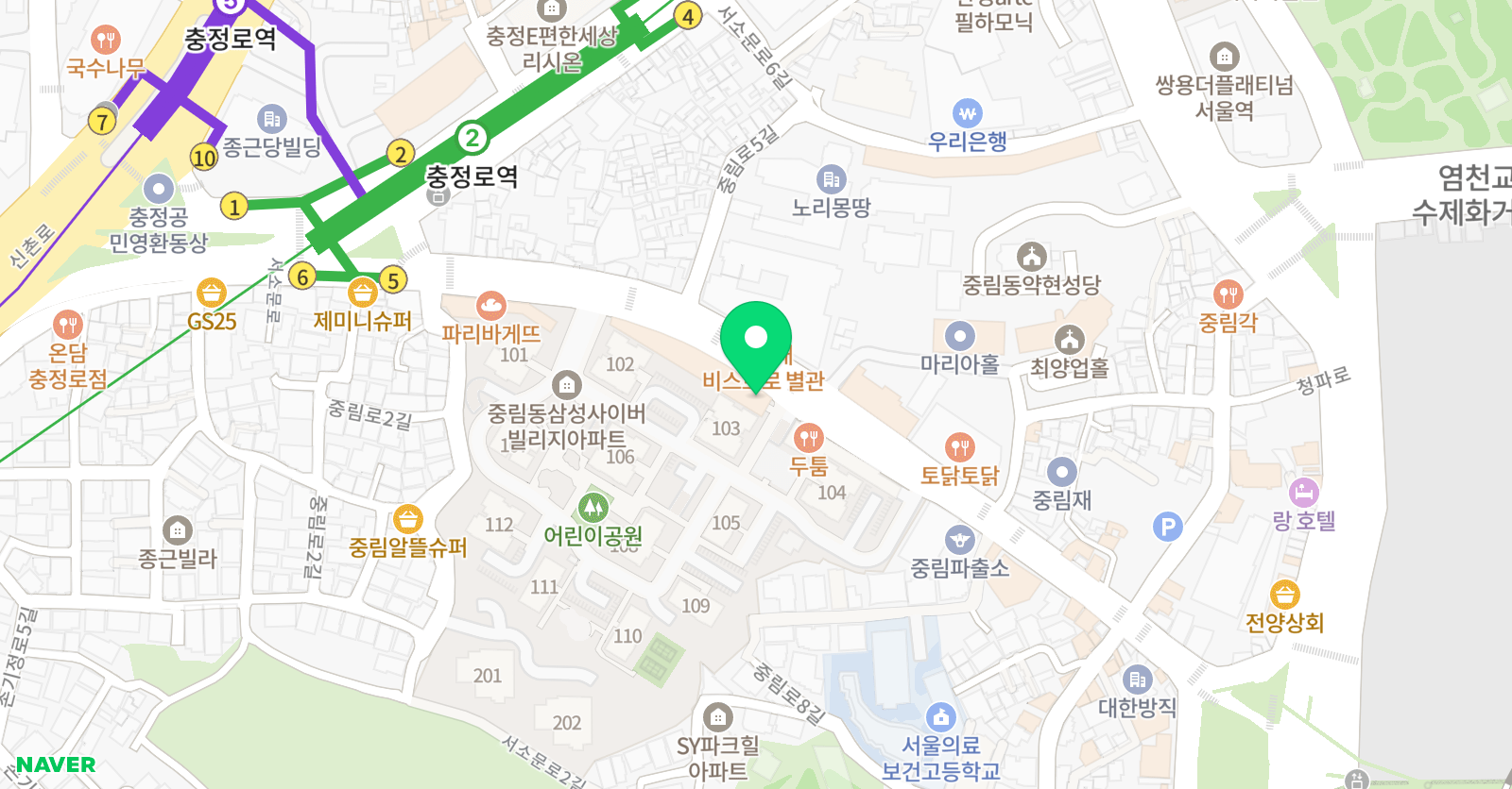 예뜨랑 미술 위치