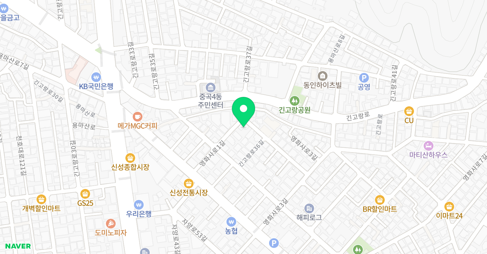 H2 발레스튜디오 위치
