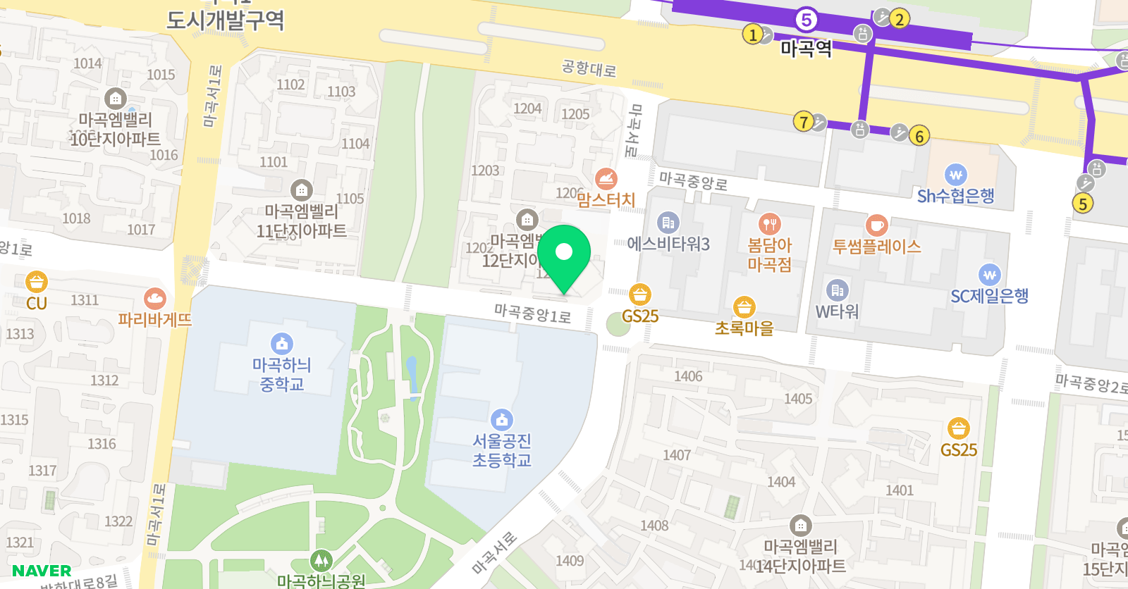 스마트해법 수학 공진초교연학원점 위치