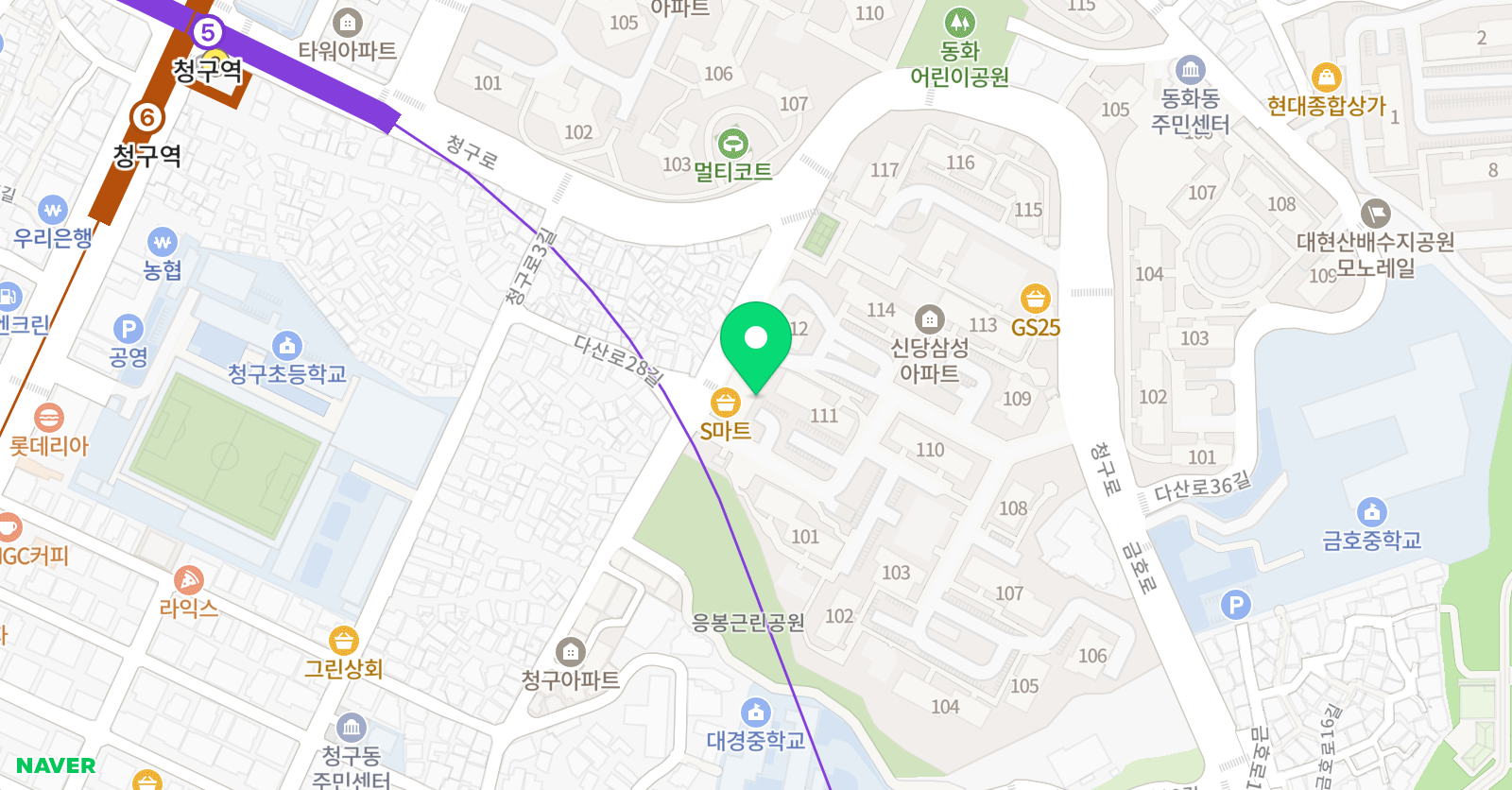 리드인 신당청구삼성점 위치