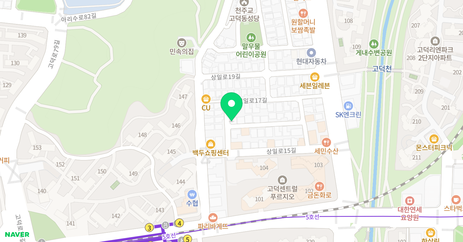 소마사고력수학 강동고덕센터 위치