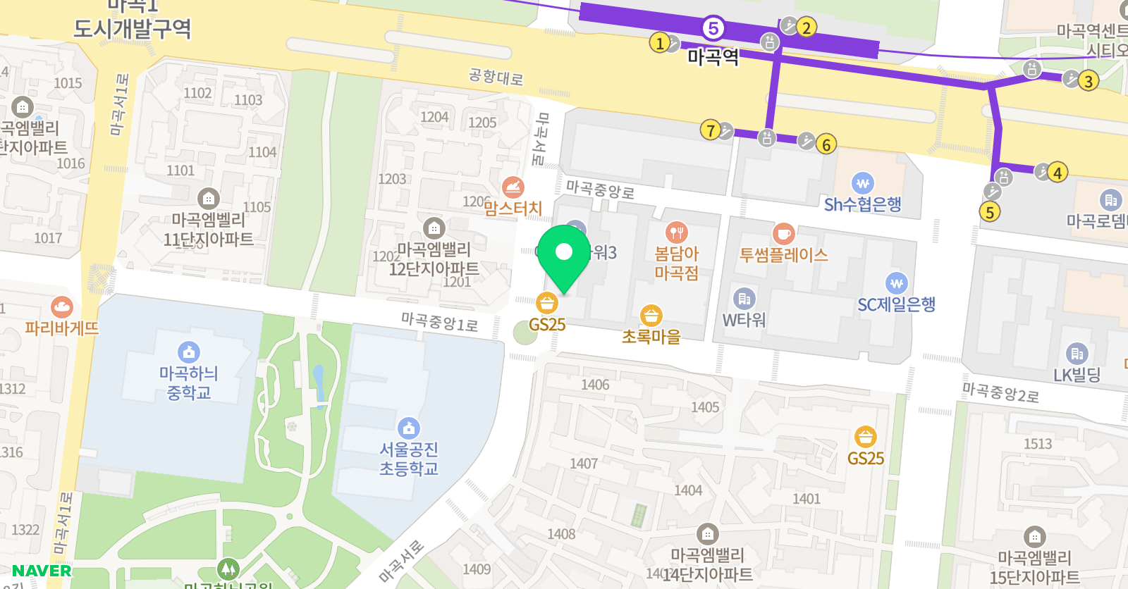 엠스즈키 음악교습소 마곡 위치