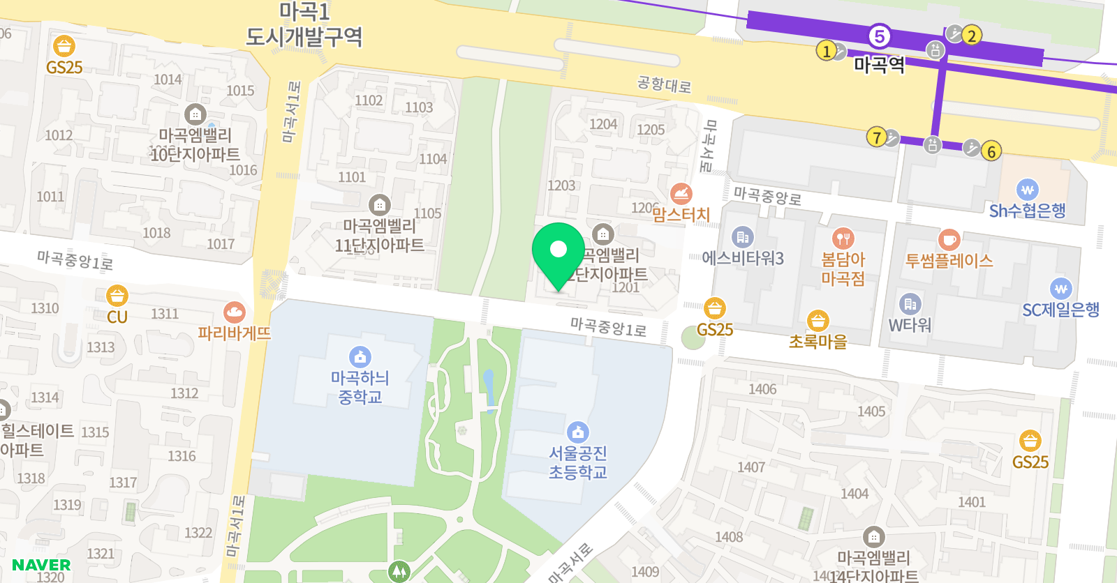 뮤엠영어 공진캠퍼스 위치