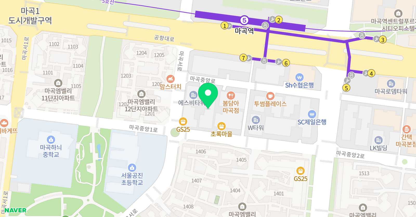 씨앤씨오션TR 위치
