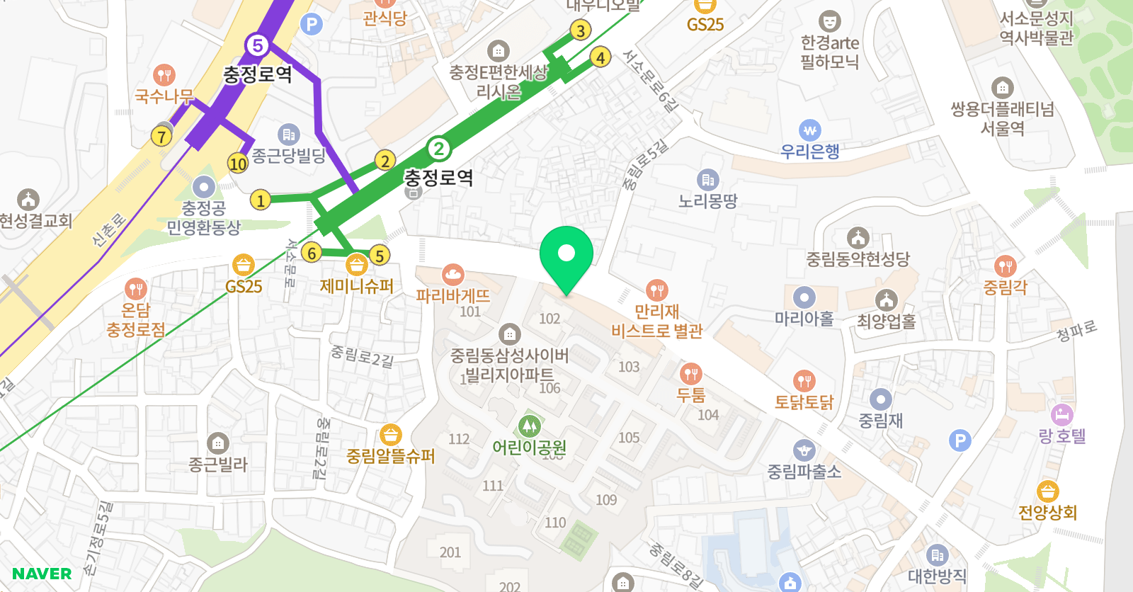 씨엔씨 영어학원 쎈수학러닝센타 위치